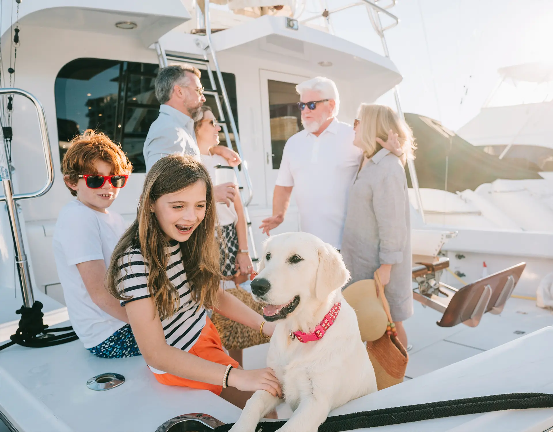 Wharf-3 Family time on the boat in Orange, Beach
